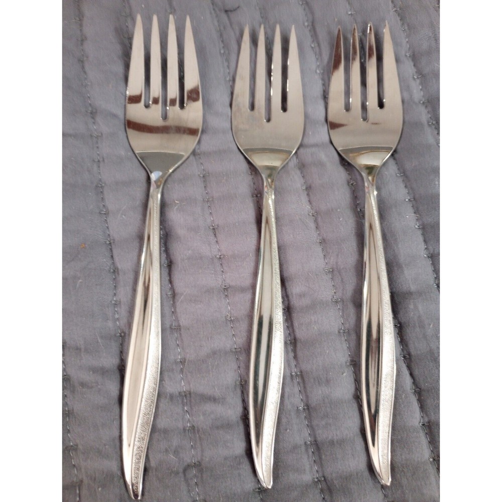 ONEIDA ONEIDACRAFT Deluxe Stainless TEXTURA 3 Pcs Cocktail Dinner Servin…